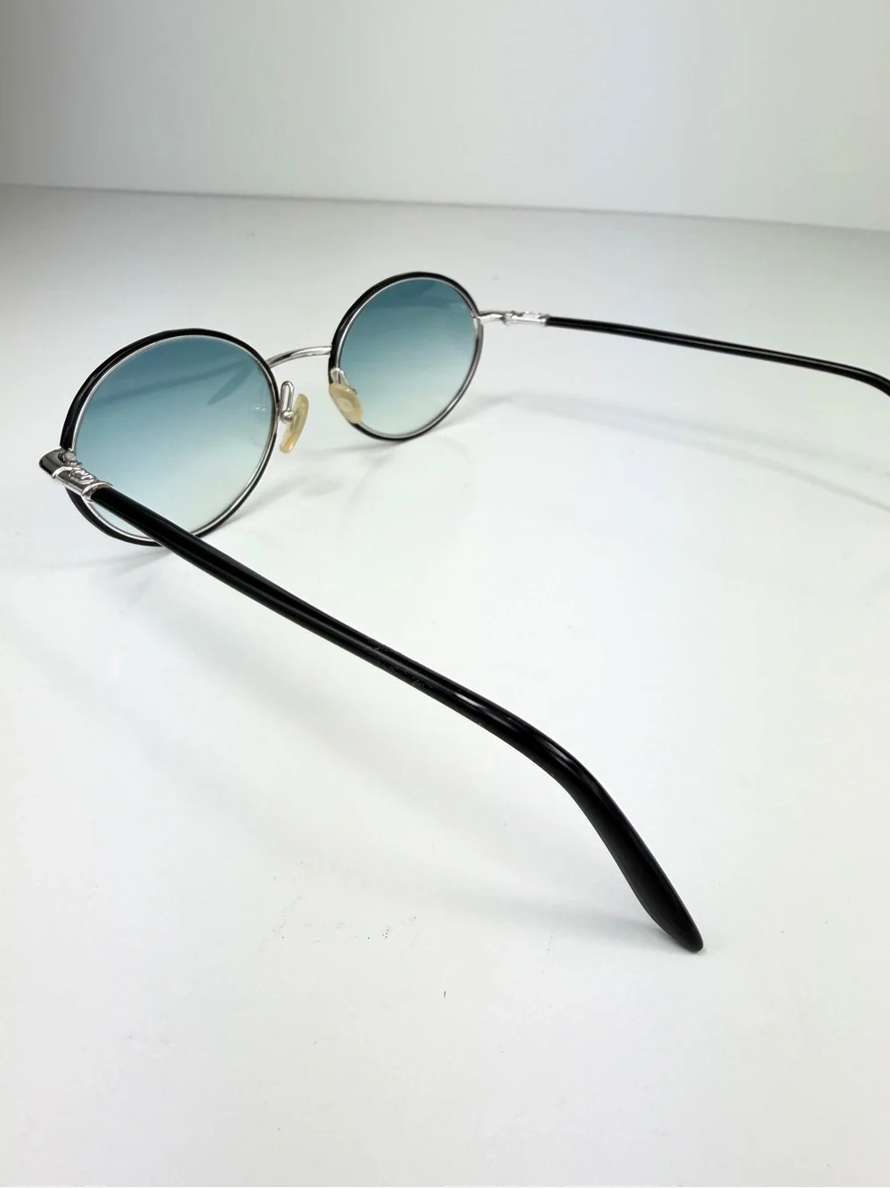 Vintage Christian Dior 2057 79D Sunglasses Custom Teal Mirror Oval 90s Full Set